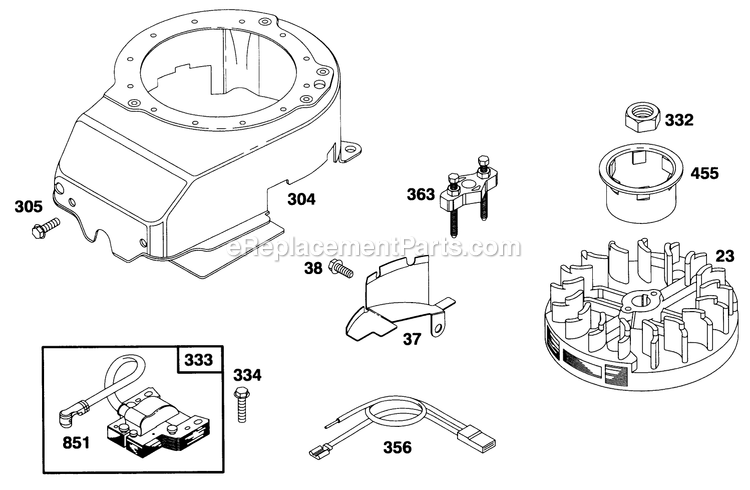 Engine 8 Diagram and Parts List for 10761B (4900001-4999999)(1994) Lawn Boy Lawn Mower